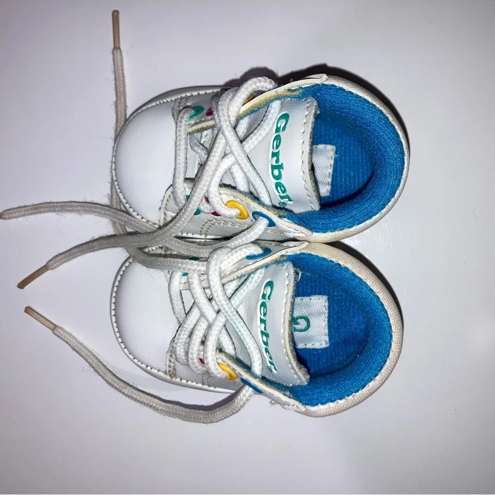 Gerber Vintage‎ Crib Shoes / Slip Guard / Infant shoes 1980's approx size 0